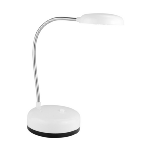LAM 1090, LÁMPARA DE ESCRITORIO TAUBER. Lámpara de 5 LEDS con cuello flexible y ajustable. Baterías no incluidas . 3 pilas AA).